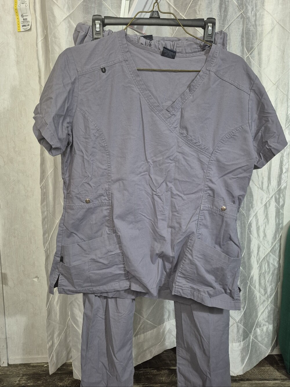 MG MedGear Scrubs Set Cargo Pant & Top Gray Size Large